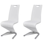 Vidaxl chaises de salle  manger 2 pcs blanc similicuir