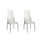 Vidaxl chaises de salle  manger 2 pcs blanc similicuir