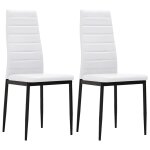 Vidaxl chaises de salle  manger 2 pcs blanc similicuir