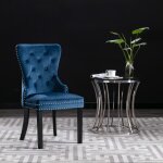 Vidaxl chaises de salle  manger 2 pcs bleu velours