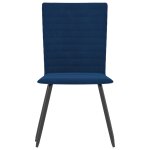 Vidaxl chaises de salle  manger 2 pcs bleu velours