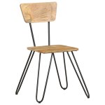 Vidaxl chaises de salle à manger 2 pcs bois solide de manguier Vidaxl chaises de salle à manger 2 pcs bois solide de manguier