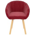 Vidaxl chaises de salle  manger 2 pcs bordeaux velours