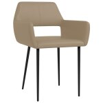 Vidaxl chaises de salle  manger 2 pcs cappuccino similicuir