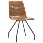 Vidaxl chaises de salle à manger 2 pcs cognac similicuir Vidaxl chaises de salle à manger 2 pcs cognac similicuir