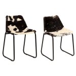 Vidaxl chaise de salle  manger 2 pcs cuir vritable de chvre