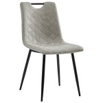 Vidaxl chaises de salle  manger 2 pcs gris clair similicuir