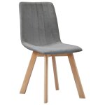 Vidaxl chaises de salle  manger 2 pcs gris clair tissu