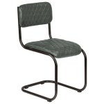 Vidaxl chaises de salle  manger 2 pcs gris cuir vritable