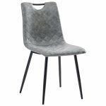 Vidaxl chaises de salle  manger 2 pcs gris fonc similicuir