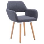 Vidaxl chaises de salle  manger 2 pcs gris fonc tissu