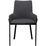 Vidaxl chaises de salle  manger 2 pcs gris fonc tissu