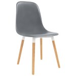 Vidaxl chaises de salle  manger 2 pcs gris plastique