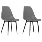 Vidaxl chaises de salle � manger 2 pcs gris pp