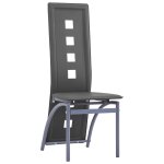 Vidaxl chaises de salle � manger 2 pcs gris similicuir