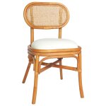 Vidaxl chaises de salle  manger 2 pcs marron clair lin