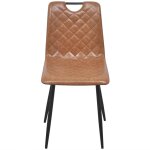Vidaxl chaises de salle  manger 2 pcs marron clair similicuir