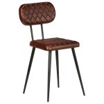 Vidaxl chaises de salle  manger 2 pcs marron cuir vritable