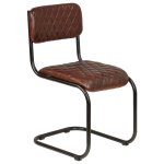 Vidaxl chaises de salle  manger 2 pcs marron cuir vritable