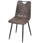 Vidaxl chaises de salle  manger 2 pcs marron fonc similicuir