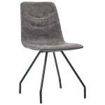 Vidaxl chaises de salle à manger 2 pcs marron foncé similicuir Vidaxl chaises de salle à manger 2 pcs marron foncé similicuir
