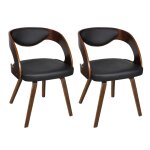 Vidaxl chaises de salle � manger 2 pcs marron similicuir