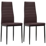 Vidaxl chaises de salle  manger 2 pcs marron similicuir