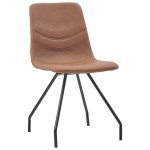 Vidaxl chaises de salle à manger 2 pcs marron similicuir Vidaxl chaises de salle à manger 2 pcs marron similicuir