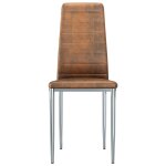 Vidaxl chaises de salle  manger 2 pcs marron similicuir daim