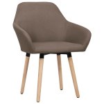 Vidaxl chaises de salle � manger 2 pcs marron tissu