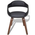 Vidaxl chaises de salle à manger 2 pcs noir bois courbé et similicuir Vidaxl chaises de salle à manger 2 pcs noir bois courbé et similicuir