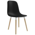 Vidaxl chaises de salle  manger 2 pcs noir plastique