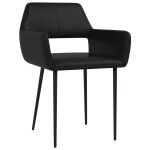 Vidaxl chaises de salle  manger 2 pcs noir similicuir