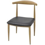 Vidaxl chaises de salle  manger 2 pcs noir similicuir