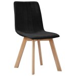 Vidaxl chaises de salle  manger 2 pcs noir tissu