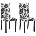 Vidaxl chaises de salle � manger 2 pcs noir tissu