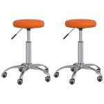 Vidaxl chaises de salle à manger 2 pcs orange similicuir Vidaxl chaises de salle à manger 2 pcs orange similicuir