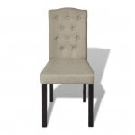 Vidaxl chaises de salle  manger 2 pcs poil de chameau tissu