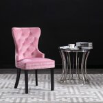 Vidaxl chaises de salle  manger 2 pcs rose velours