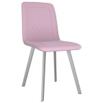 Vidaxl chaises de salle � manger 2 pcs rose velours