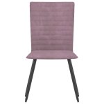 Vidaxl chaises de salle  manger 2 pcs rose velours