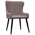 Vidaxl chaises de salle  manger 2 pcs rose velours