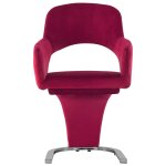Vidaxl chaises de salle  manger 2 pcs rouge bordeaux velours