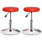 Vidaxl chaises de salle  manger 2 pcs rouge similicuir