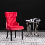 Vidaxl chaises de salle  manger 2 pcs rouge velours