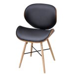Vidaxl chaises de salle  manger 2 pcs similicuir et bois courb