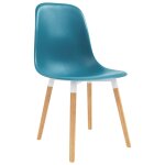Vidaxl chaises de salle  manger 2 pcs turquoise plastique