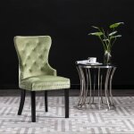 Vidaxl chaises de salle  manger 2 pcs vert clair velours