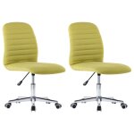 Vidaxl chaises de salle à manger 2 pcs vert tissu Vidaxl chaises de salle à manger 2 pcs vert tissu
