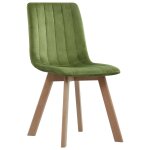Vidaxl chaises de salle  manger 2 pcs vert velours
